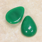 Glass Medium Dome Cabochon - Pear 25x18MM CHRYSOPHRASE