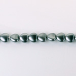 Czech Glass Pearl Bead - Heart 06x6MM DARK GREY 70445