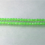 Czech Glass Fire Polish Bead - Round 03MM OPAL GREEN