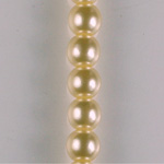 Czech Glass Pearl Large Hole Bead - Round 08MM CREME 70414