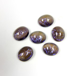 Glass Medium Dome Lampwork Cabochon - Oval 10x8MM OPAL TANZANITE (04792)