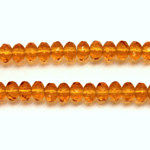 Czech Glass Fire Polish Bead - Rondelle Donut 05x3MM TOPAZ