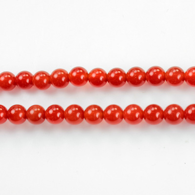 Gemstone Bead - Smooth Round 1.5MM Diameter Hole 06MM CORNELIAN