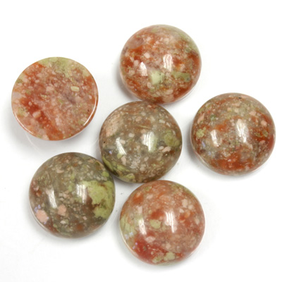 Gemstone Cabochon - Round 13MM CHINESE UNIKITE