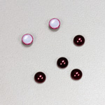 Glass Medium Dome Cabochon Pearl Spray Finish - Round 06MM GARNET