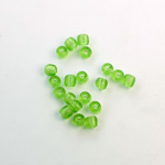 Czech Pressed Glass Large Hole Bead - Round 04MM PERIDOT