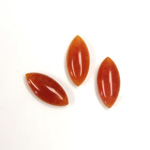 Gemstone Flat Back Cabochon - Navette 15x7MM QUARTZ DYED #20 LT CORNELIAN