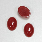 Plastic Flat Back Opaque Cabochon - Oval 18x13MM CORNELIAN