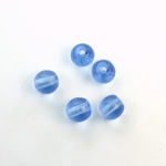 Czech Pressed Glass Large Hole Bead - Round 08MM LT SAPPHIRE