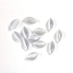 Fiber-Optic Cabochon - Navette 08x4MM CAT'S EYE LT GREY