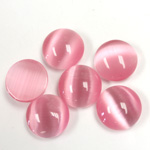 Fiber-Optic Cabochon - Round 12.5MM CAT'S EYE LT PINK