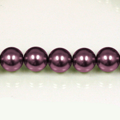 Czech Glass Pearl Bead - Round 10MM AMETHYST 70979