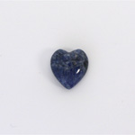 Gemstone Flat Back Carved Scarab - Heart 12x11MM SODALITE