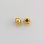 Metalized Plastic Smooth Bead with 2.5MM Hole - Round 06MM GOLD