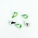 Plastic Point Back Foiled Stone - Pear 10x6MM PERIDOT