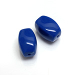 Plastic Bead - Opaque Color Smooth Keg 19x13MM BLUE