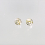 Plastic Bead - Smooth Round 08MM GOLD DUST on CRYSTAL