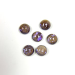 Glass Medium Dome Lampwork Cabochon - Round 07MM OPAL TANZANITE (04792)