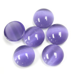 Fiber-Optic Cabochon - Round 12MM CAT'S EYE TANZANITE