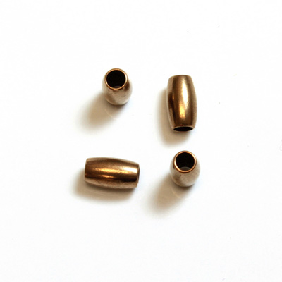 Brass Machine Made Bead - Lead Safe Smooth Oval 05x3MM RAW BRASS, Lead safe