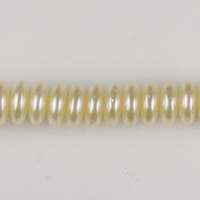 Czech Glass Pearl Bead - Spacer 08x3MM CREME 75440