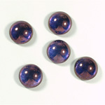 Glass Medium Dome Coated Cabochon - Round 11MM LUSTER PURPLE