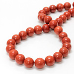 Gemstone Bead - Smooth Round 12MM RED JASPER