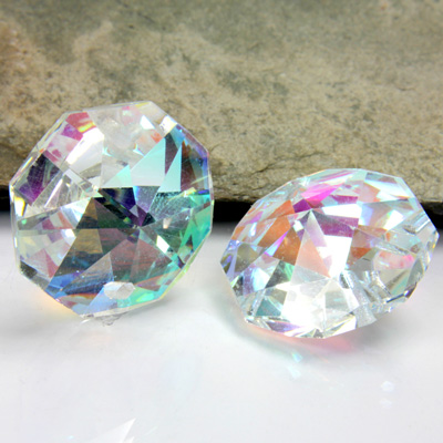 Preciosa Crystal Chandelier Part - Octagon 2552 (2-Hole) 22MM CRYSTAL AB