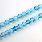 Czech Pressed Glass Bead - Smooth Round 06MM PORPHYR AQUA