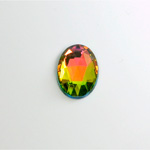 Glass Flat Back Foiled Rauten Rose - Oval 18x13MM VITRAIL MEDIUM