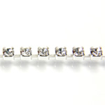 Preciosa Crystal Rhinestone Cup Chain - PP18 (SS8.5) CRYSTAL-SILVER