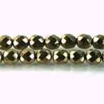 Czech Glass Fire Polish Bead - Round 08MM Full Coated BRONZE