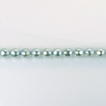 Czech Glass Pearl Bead - Round Faceted Golf 4MM LT BLUE 70462