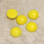 Glass Medium Dome Cabochon - Round 11MM YELLOW