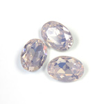 Cut Crystal Point Back Fancy Stone Foiled - Oval 14x10MM OPAL ROSE