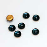 Glass Medium Dome Foiled Cabochon - Round 07MM MONTANA