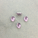 Plastic Flat Back Foiled Cabochon - Oval 08x6MM MATTE LIGHT AMETHYST