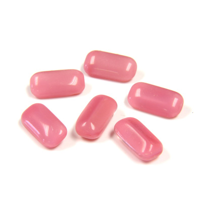 Glass Point Back Buff Top Stone Opaque Doublet - Cushion Octagon 10x5MM PINK MOONSTONE