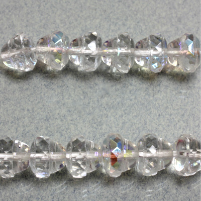 Czech Glass Fire Polish Bead - Fancy Bell 10x8MM CRYSTAL/AB