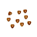 Glass Medium Dome Cabochon - Heart 05x4.5MM BROWHORN