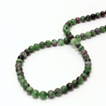 Gemstone Bead - Smooth Round 06MM ZOISITE RUBY