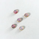 Glass Medium Dome Lampwork Cabochon - Round 05MM FIRE OPAL (01003)