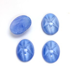 Glass Medium Dome Lampwork Cabochon - Oval 14x10MM STAR SAPPHIRE