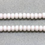 Czech Glass Fire Polish Bead - Rondelle Donut 05x3MM CHALKWHITE