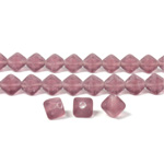 Czech Pressed Glass Bead - Smooth Bicone 06MM MATTE AMETHYST