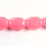 Gemstone Bead - Round Cushion Octagon 19x14MM Dyed QUARTZ Col. 27 ROSE