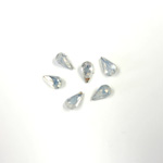 Cut Crystal Point Back Fancy Stone Foiled - Pear 06x3.6MM OPAL WHITE