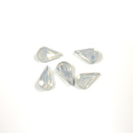 Cut Crystal Point Back Fancy Stone Foiled - Pear 08x4.8MM OPAL WHITE