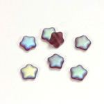 Czech Pressed Glass Bead - Star 08MM MATTE AMETHYST AB