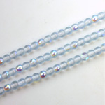 Czech Pressed Glass Bead - Smooth Round 04MM LT SAPPHIRE AB